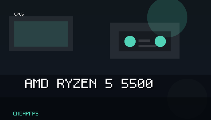Original CheapFPS cover art for AMD Ryzen 5 5500 review